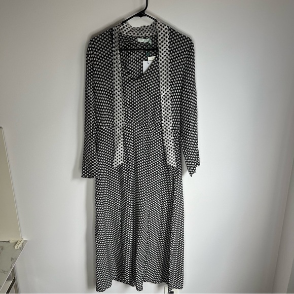 Rixo London Stella Mini Star Midi Silk Dress size Large - Picture 5 of 9